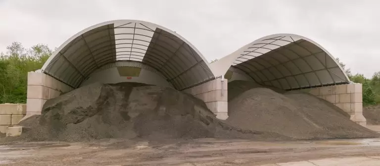 Industrial Shelters For Savings In Aggregate Storage