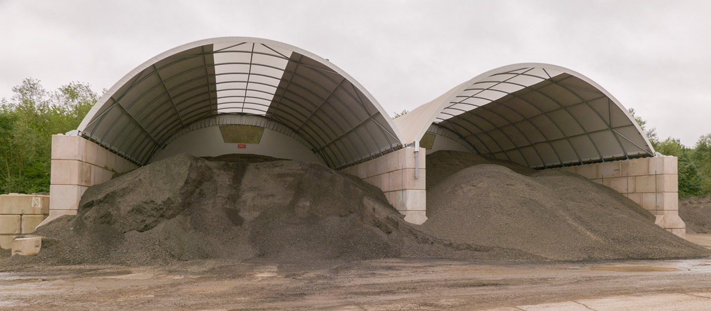 secure aggregate storage bays